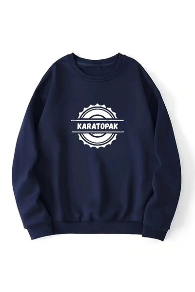 Karatopak Hanorac oversize unisex cu decolteu cu imprimeu