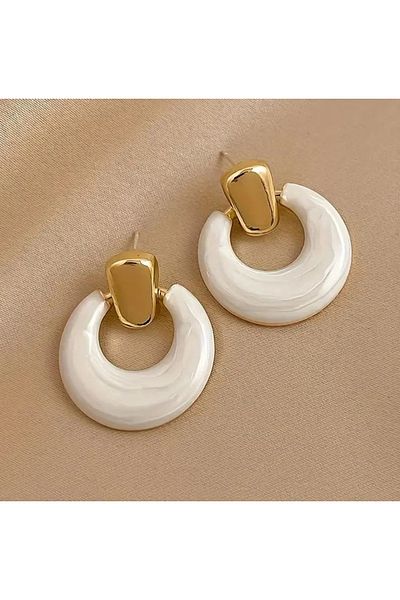 Store Shiny White Style Women's Earrings with Water Drop Figure