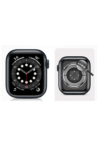 Nezih Case Apple Watch Seri 2 3 4 5 6 Se 44mm Kasa Ve Ekran Koruyucu 360 Tam Koruma Sert Kasa Starlight