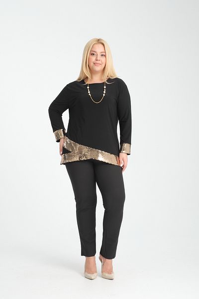 MODA ΓΥΝΑΙΚΕΙΑ ΜΑΥΡΗ ΜΕΓΑΛΗ ΜΕΓΕΘΟΣ ΠΟΥΛΕΤΑ ΛΕΠΤΟΜΕΡΗ ΜΠΛΟΥΖΑ ΑΞΕΣΟΥΑΡ ΜΕ ΜΑΝΙΚΙΑ