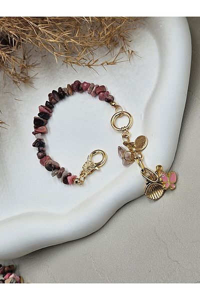 AURA Natural Stone Rhodonite Bracelet Stone