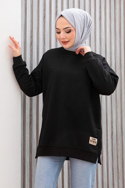 Nisa Luxury Boutique Crew Neck Above Knee Tunic/Sweatshirt