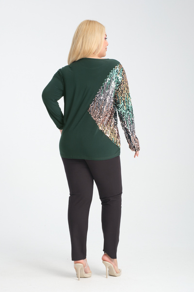 MODA Women's Large Size Bluze with Sleeve Sequins