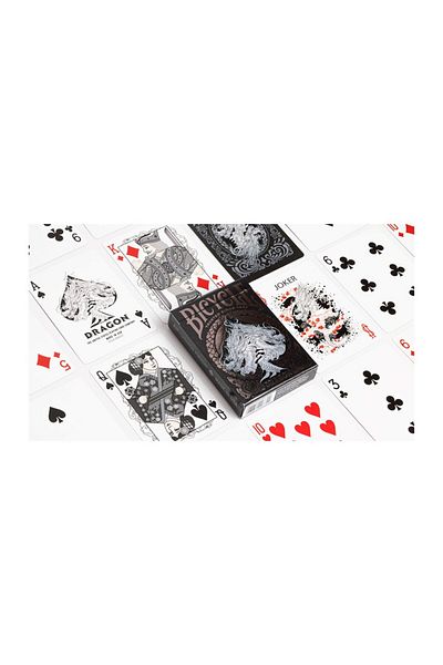 OyuncaklarÜlkesi Dragon Back Black Premium Playing Card - Limited Edition Collectable Playing Cards
