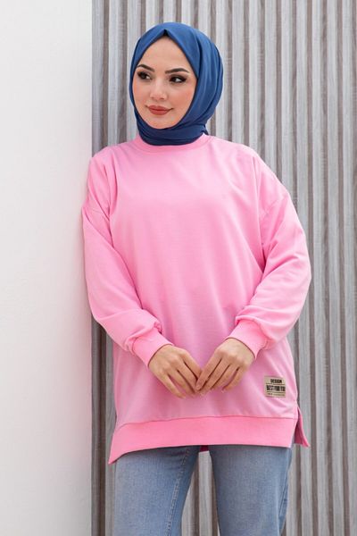 Nisa Luxury Boutique Crew Neck Above Knee Tunic/Sweatshirt