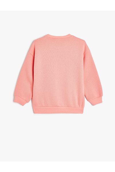 Koton Βαμβακερό μακρυμάνικο φούτερ - City Printed, Crew Neck
