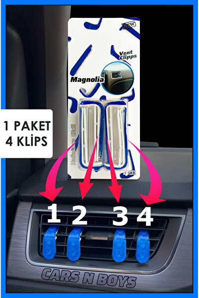 Meys 20 Adet Klips, Havalandırma Kokusu, Araba Kokusu 5 Paket 5 Renk 5 Farklı Koku