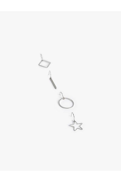 Koton Geometric Steel Mixed Set of 4 Dangle Earrings