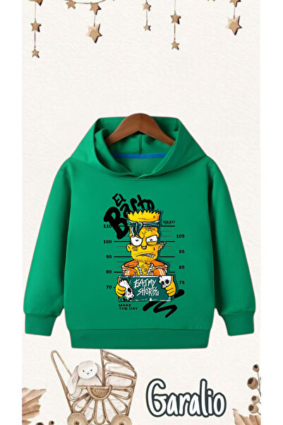 Garalio ΠΑΙΔΙΚΟ ΦΟΥΤΕΡ ΕΛ ΜΠΑΡΤΟ ΣΙΜΠΣΟΝ ΜΕ ΣΤΑΙΡΑ Κ με κουκούλα