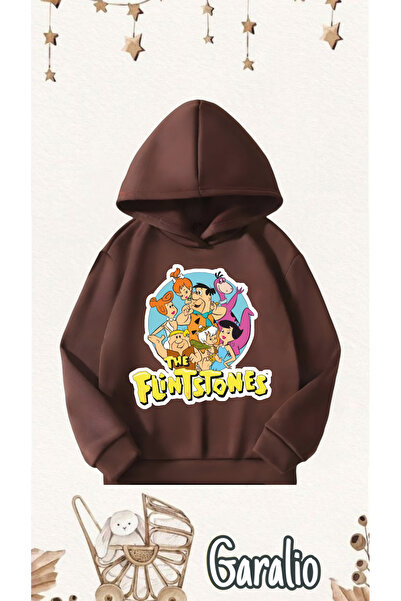 Garalio سويت شيرت بغطاء للرأس مطبوع عليه حجري للأطفال