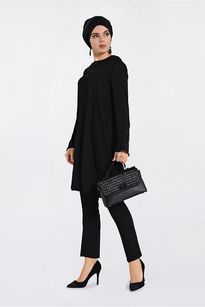 Alvina Güpür Ve Bead Detail Tunic 4239