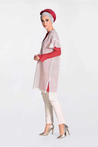 Alvina Διχτυωτό Grossen Stripe 2 τεμαχίων τουνίκ - 4378
