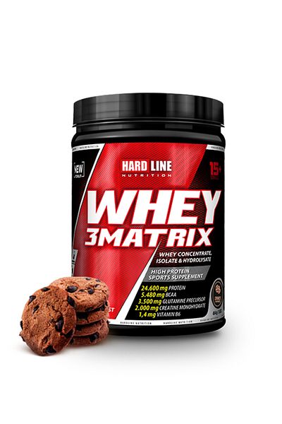 Hardline Whey 3 Matrix 454 g - Flavored Protein Powder Cookies