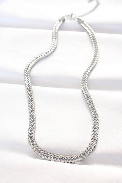 Skygo 316L Steel Special Series Silver Color Fishback Chain Necklace