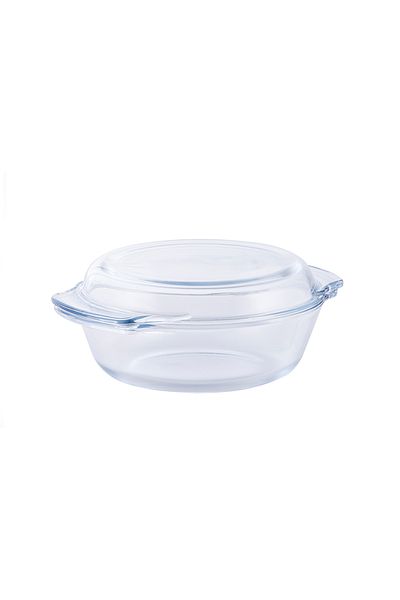 Termisil ,Borosilicate glass Round Casserole,with Lid,2.4L,Suitable for all stove,Oven.