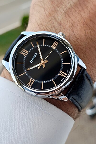 Casio Case Metalic Cord Black Color Men's Wristwatch