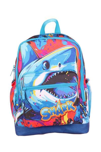 KAUKKO Kids Layer Shark 3-Piece School Bag Set
