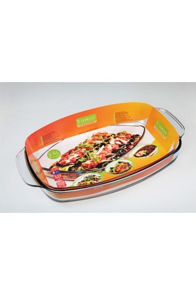 Termisil ,Borosilicate Glass Ovenware Rectangular, 3.6L,Suitable For all stove.