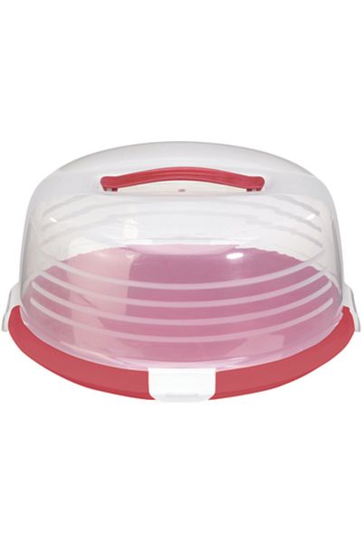 CURVER ,Round Tart Box,High,with lid,Red,35CM