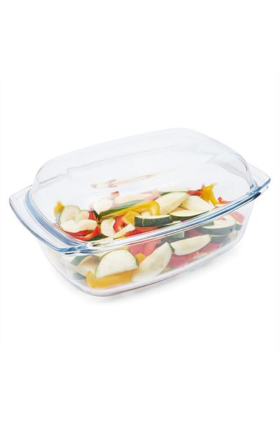 Termisil ,Borosilicate Glass,Rectangular Casserole,5.8L,Suitable For All Stove,Oven.