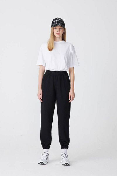 BE BLUE Μαύρο Jogger Sweatpants