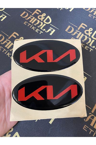 FD Damla Etiket 117 X 58 MM pentru Kia Ceed, Rio, Cerato, Picanto Nouă inscripție emblemă decorare logo față spate