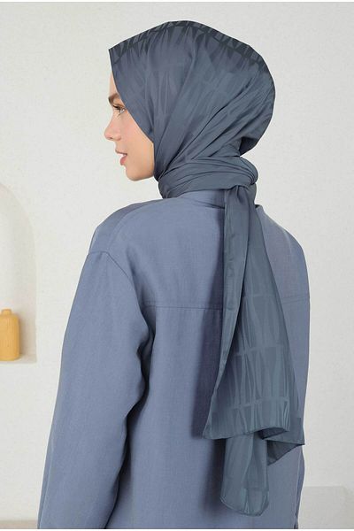 HEQA Blugi șal jacquard cu model Jou albastru