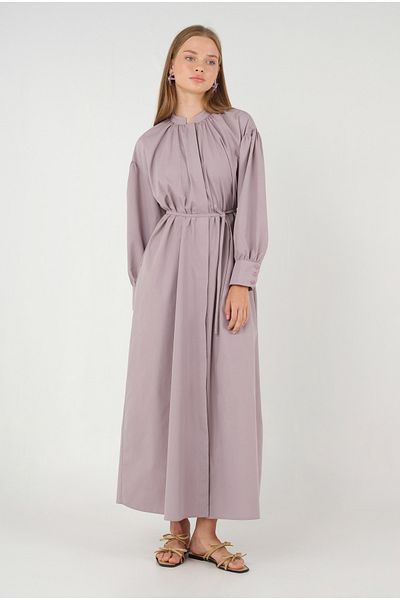 HEQA Rochie din poplin liliac deschis