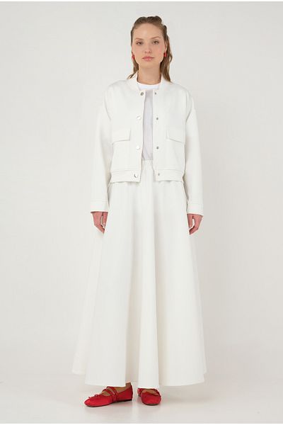 HEQA Jachetă Bomber Scuba Off White