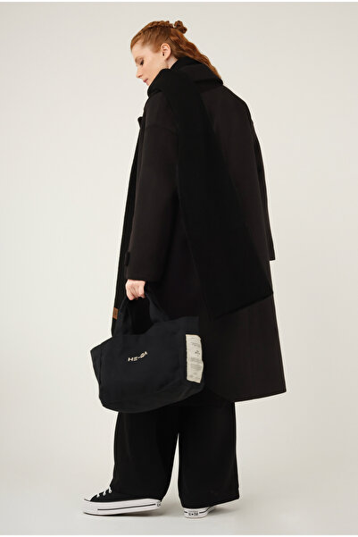 HEQA Kolu Apolet Detaylı Kaban Siyah