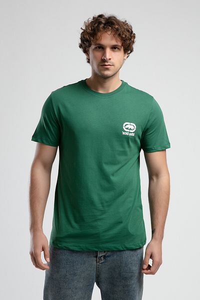 ECKO UNLTD Corinth Green Crew Neck Printed Standard Fit Men's Tshirt