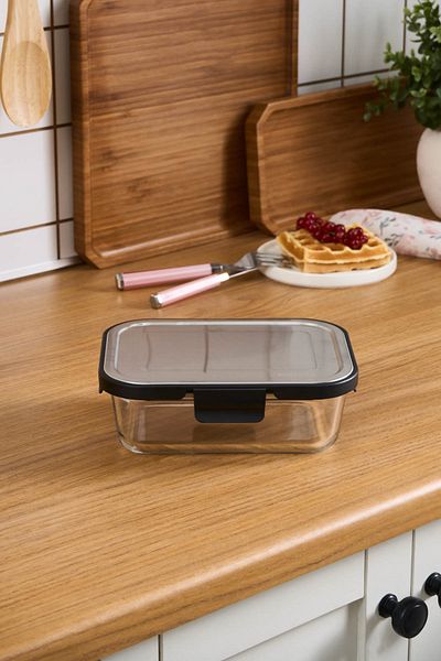 Karaca Vera Glass Storage Container with Metal Lid 1040 ml