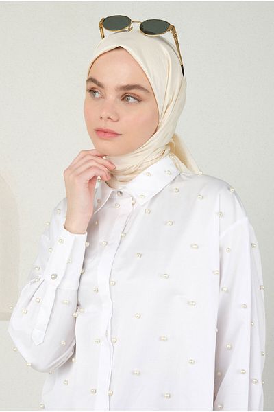 HEQA وشاح كراش الناعم على شكل عظمة