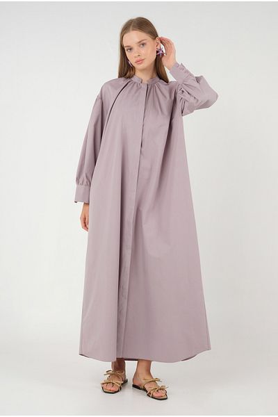 HEQA Rochie din poplin liliac deschis