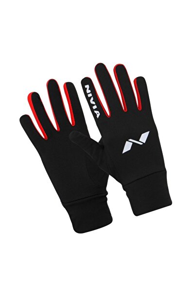 Nivia قفازات الجري للرجال والنساء (أسود، متوسط) | قفازات بدون أصابع، من الإسب...