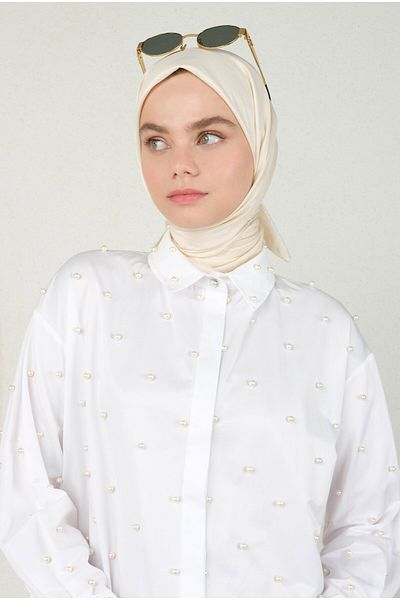 HEQA وشاح كراش الناعم على شكل عظمة
