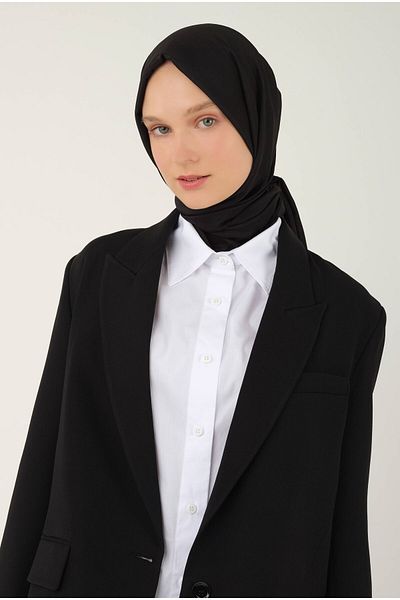 HEQA Şal Kraş negru moale
