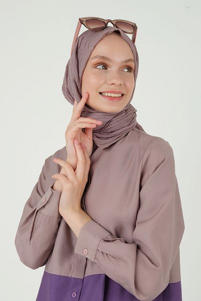 HEQA Şal natural Prune deschis
