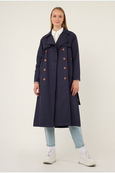 HEQA Past Trench Coat Dark Blue
