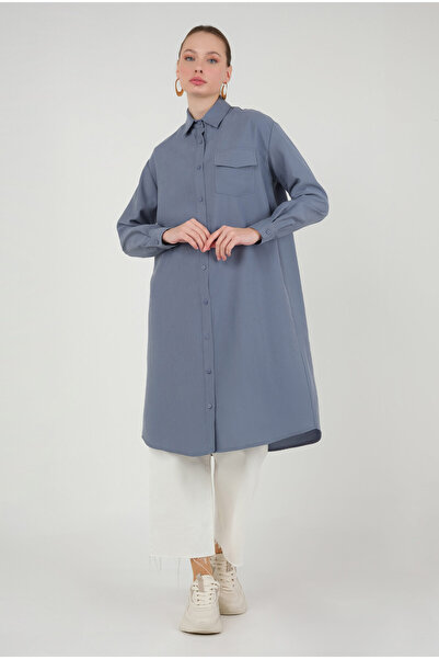 HEQA Lavender Blue Modal Shirt - Pieced