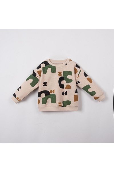 Lolons Geometric Printed Baby Boy Double Set