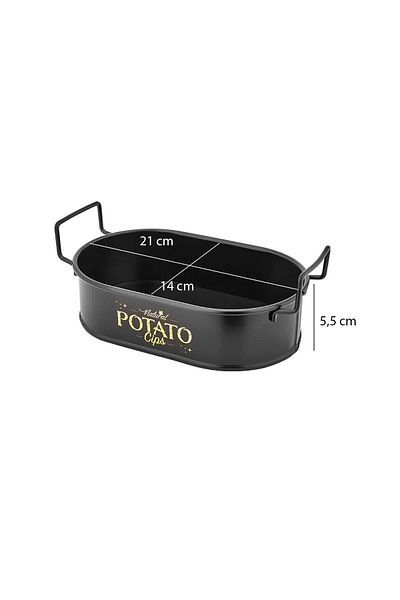 TOPTANFONİ Mini Oval Potatoes & Chips Presenter 21 cm 1 Piece