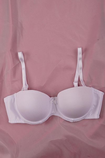 Hipo Trend Push-Up Full Support Plain White Strapless Bra