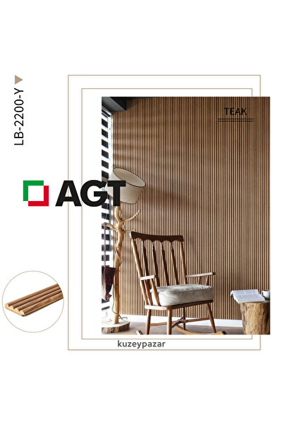 İMBAŞ AGT Duvar Lambri Profili Lb 2200- TEAK