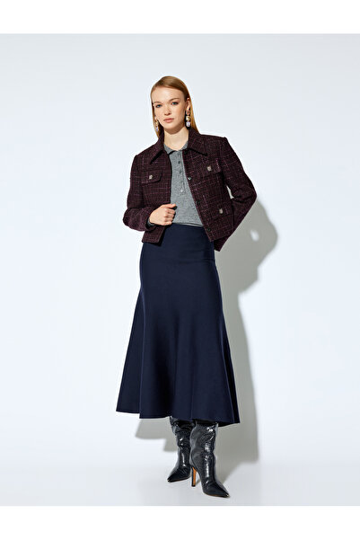 Koton X Меліс Агазат Стандартна талія риб'ячого крою Довга трикотажна спідниця