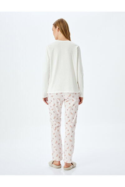 Koton Σετ πιτζάμες από βαμβακερό γραφικό εμπριμέ