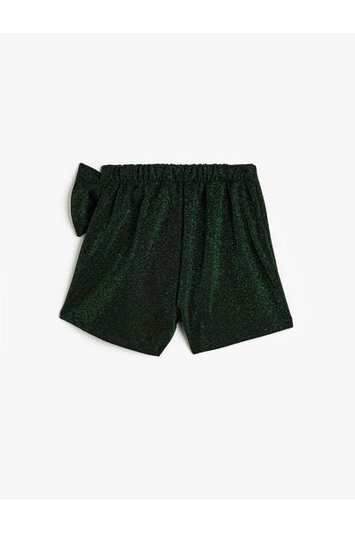 Koton Glitzernder, zweireihiger Shorts-Rock mit Schleifendetail