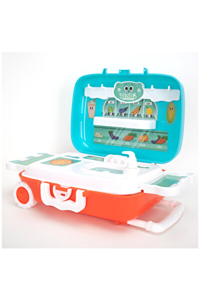 Fab N Funky 2-in-1 Traveling Luggage Kitchenette Play Set for Ages 3+, 28 Pie...