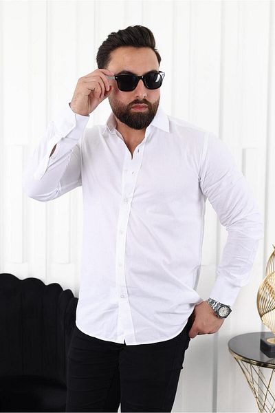 MCZ GİYİM Cămașă clasică obișnuită pentru bărbați