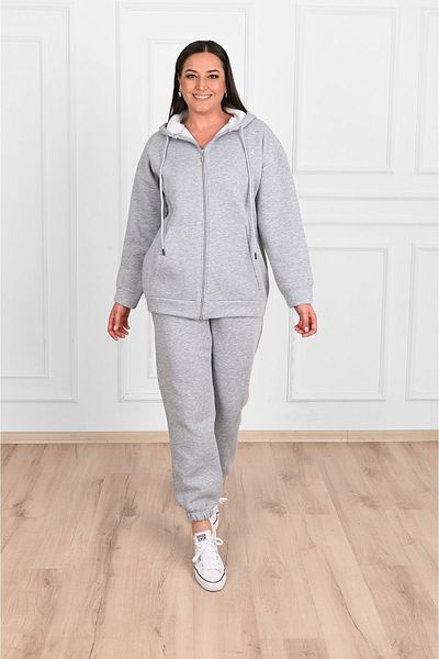 FEEL STYLE Дамски костюм с 3 повдигнати прежди за двойна ежедневна употреба с нормален размер FS